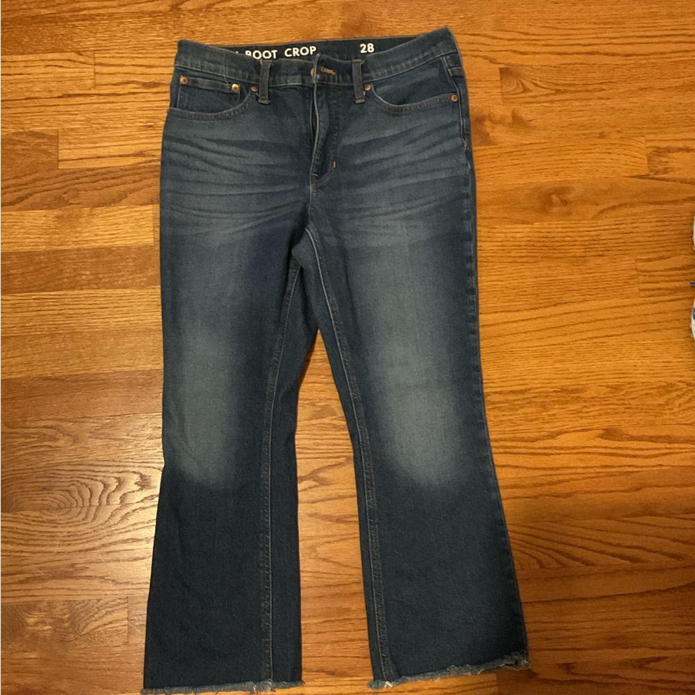 J.Crew Billie Demi-Boot Crop Jean in Lantern Wash Size 28
